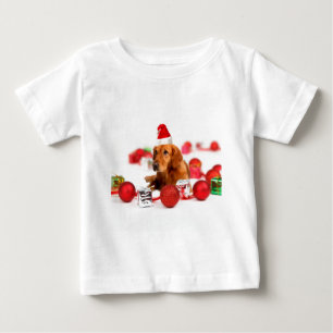 Gouden Retriever Hond Met Rode Kerstman Hoed Kerst