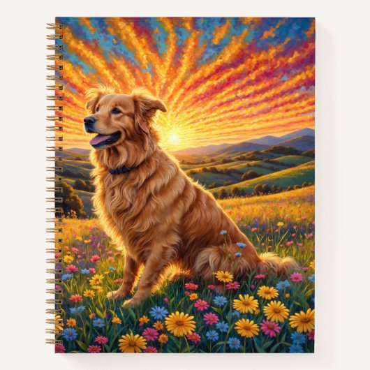 Gouden Retriever hond Notitieboek (Voorkant)