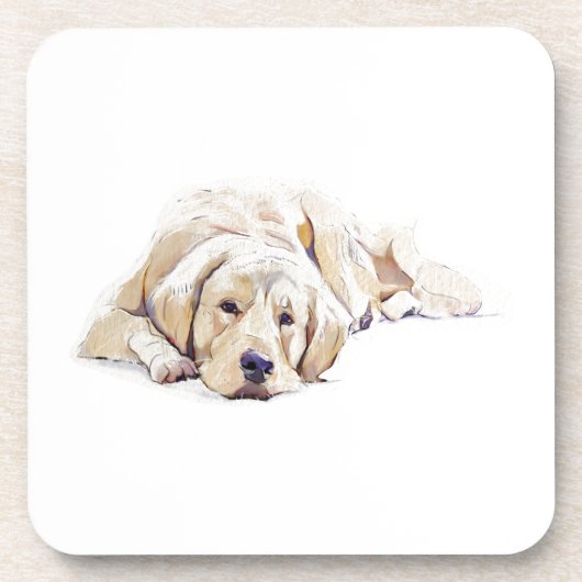 Gouden Retriever Hond Onderzetter - Hond Moeder Ca (Voorkant)