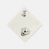 Gouden Retriever hond op bruiloft Cocktail servet (Hoek)