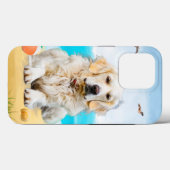 Gouden Retriever-hond op het strand Case-Mate iPhone Case (Achterkant (horizontaal))