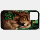 Gouden Retriever-hond op St. Patrick's Day Case-Mate iPhone Case (Achterkant (horizontaal))