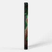 Gouden Retriever-hond op St. Patrick's Day iPhone Hoesje (Rechterkant)