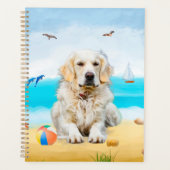 Gouden Retriever Hond op Strand Planner (Voorkant)