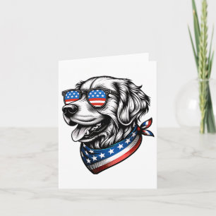 Gouden Retriever Hond Patriottisch 4 juli Amerika Kaart