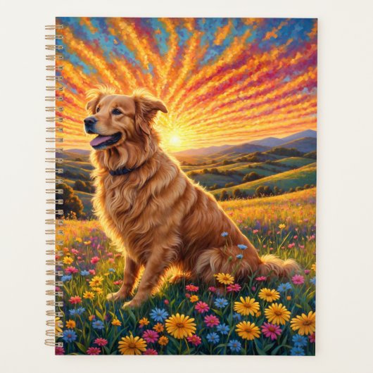 Gouden Retriever hond Planner (Voorkant)