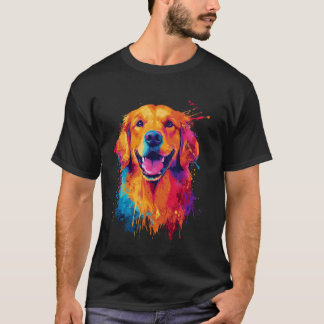 Gouden Retriever Hond Pop Art T-shirt