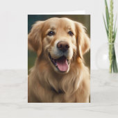 Gouden Retriever-hond Portret Lege Groet  Kaart (Voorkant)
