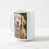 Gouden Retriever Hond Portret Pose Koffiemok (Voorkant links)