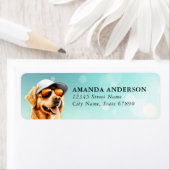 Gouden Retriever Hond Retouradreslabels Etiket (Insitu)
