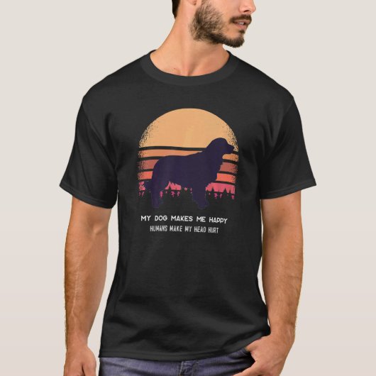 Gouden Retriever Hond Retro 7 T-shirt (Voorkant)