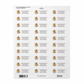 Gouden Retriever Hond Skateboarden Etiket (Full Sheet)