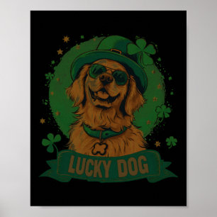 Gouden Retriever Hond - St. Patrick's Day Heilige Poster