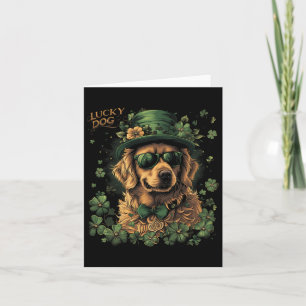 Gouden Retriever-hond - St. Patrick's Day Saint Pa Kaart