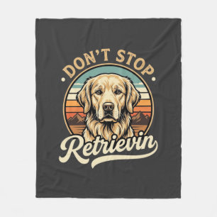 Gouden Retriever Hond Stop Niet Met Opvragen Fleece Deken