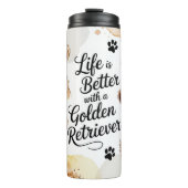Gouden Retriever Hond Thermosbeker (Voorkant)