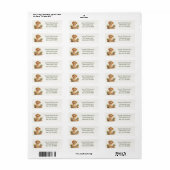 Gouden Retriever Hond Tuin Bloempotten Etiket (Full Sheet)