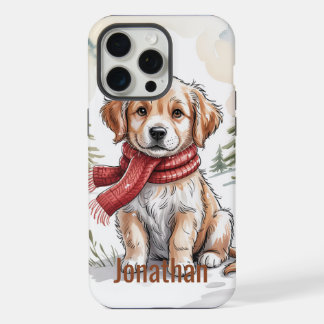Gouden Retriever Hond Vakantie, Hond Liefhebber, W iPhone 15 Pro Max Case