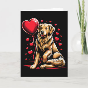 Gouden Retriever Hond Valentijnsdag Hondeneigenaar Kaart