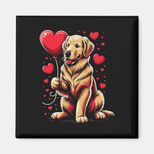 Gouden Retriever Hond Valentijnsdag Hondeneigenaar Magneet