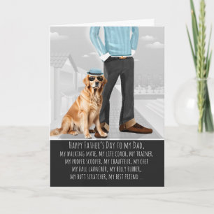 Gouden Retriever Hond van de Vader Vaderdag Feestdagen Kaart