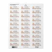 Gouden Retriever hond vlinderdas en lente bloemen Etiket (Full Sheet)