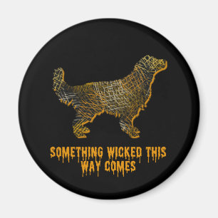 Gouden Retriever Honden Silhouet Leuke Halloween Magneet