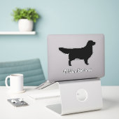 Gouden Retriever Honden Silhouet Vinyl Sticker (Laptop op bureau)