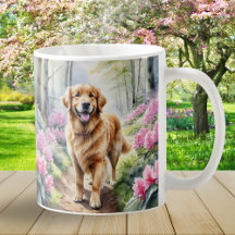 Gouden Retriever Hondenras Aquarel