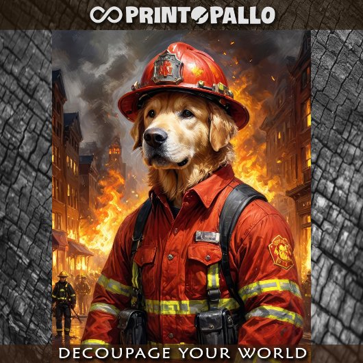 Gouden Retriever hondenras: Brandweerman - Tissuepapier