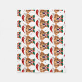 Gouden Retriever-hondenras Kerstmis Fleece Deken (Voorkant)
