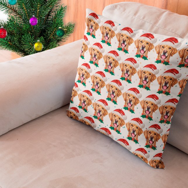 Gouden Retriever hondenras Kerstmis Kussen (Creator heeft geüpload)