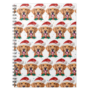 Gouden Retriever-hondenras Kerstmis Notitieboek