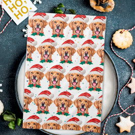 Gouden Retriever hondenras Kerstmis Theedoek