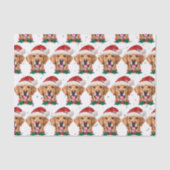 Gouden Retriever-hondenras Kerstmis Tissuepapier (Voorkant)