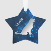 Gouden Retriever Hondenster Gepersonaliseerd Sierv Ornament (voorkant)