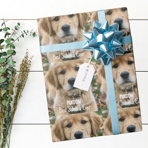 Gouden Retriever Huisdier Aangepaste Huisdier Foto Cadeaupapier
