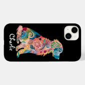 Gouden Retriever Huisdier Hond Abstracte Bloemen A Case-Mate iPhone Case (Achterkant (horizontaal))