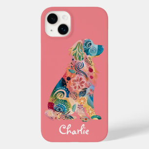 Gouden Retriever Huisdier Hond Abstracte Bloemen A Case-Mate iPhone 14 Plus Hoesje
