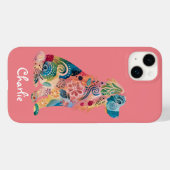 Gouden Retriever Huisdier Hond Abstracte Bloemen A Case-Mate iPhone Case (Achterkant (horizontaal))