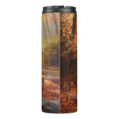 Gouden Retriever in de herfstbladeren inspireren Thermosbeker (Achterkant)