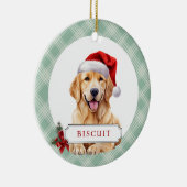 Gouden Retriever Keramische Cirkel Ornament (Rechts)