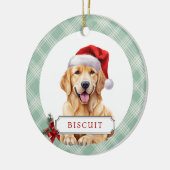 Gouden Retriever Keramische Cirkel Ornament (Links)