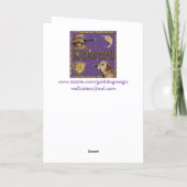 Gouden Retriever Kerst Drummer Boy Feestdagen Kaart (Achterkant)