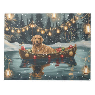 Gouden Retriever Kerst Feestelijke Reis Notitieblok