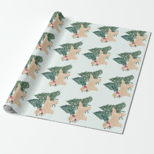 Gouden Retriever Kerst Inpakpapier