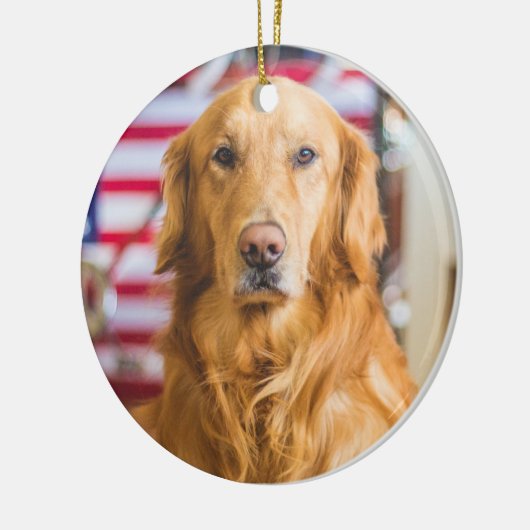 Gouden Retriever Kerst Ornament Voeg uw foto toe (Links)