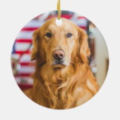 Gouden Retriever Kerst Ornament Voeg uw foto toe (Achterkant)