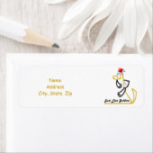 Gouden Retriever Kerst retour adreslabel Etiket (Insitu)