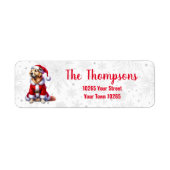 Gouden Retriever Kerst retour adreslabel Etiket (Voorkant)